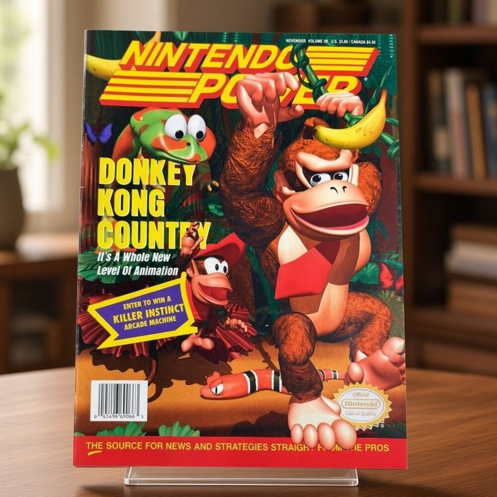 Vintage 1994 Nintendo Power Vol 66 Donkey Kong Country SNES Magazine Retro